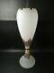 C. 1880 Antique Harrach Glass Altar Vase Catholic Hand Cut Gold Rim