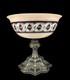 C1870 Hand Painted Bristol Glass And Gothic Pedestal Compote Victorian Aesthetic