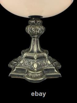 C1870 Hand Painted Bristol Glass And Gothic Pedestal Compote Victorian Aesthetic C1870 Hand Painted Bristol Glass And Gothic Pedestal Compote Victorian Aesthetic