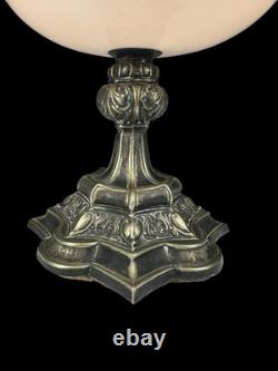 C1870 Hand Painted Bristol Glass And Gothic Pedestal Compote Victorian Aesthetic C1870 Hand Painted Bristol Glass And Gothic Pedestal Compote Victorian Aesthetic