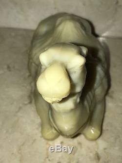 CAMEL ANTIQUE FRENCH MILK GLASS ANIMAL COVERED BUTTER DISH 19c RARE VALLERYSTHAL
