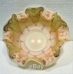 Ca. 1880's Uncommon Crown Milano Glass Style, Bride's Bowl, Mount Washington Or