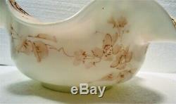 Ca. 1880's Uncommon Crown Milano Glass Style, Bride's Bowl, Mount Washington Or