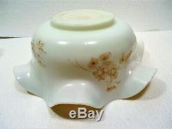 Ca. 1880's Uncommon Crown Milano Glass Style, Bride's Bowl, Mount Washington Or