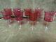 Ca. 1880's Victorian Cranberry Sm. Wine/sherry Stem Lot Of 8 French Art Glass