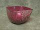 Ca 1900's Austria Art Glass Non Loetz Argentan Cranberry Silver Finger Bowl Vase