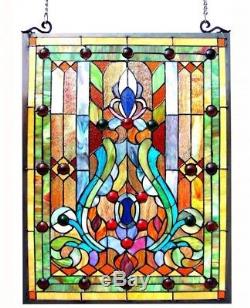 Chloe Tiffany-style Victorian Design Window Panel
