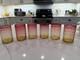 Circa 1880-1910 Art Glass Amberina Inverted Thumbprint Tumbler Lot Of 6 Antique