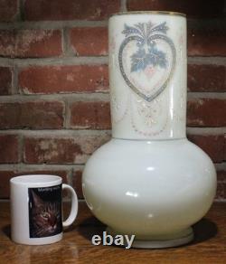 Clambroth Victorian Bohemian Glass Vase w handpainted decoration ca 1890 14 Clambroth Victorian Bohemian Glass Vase w handpainted decoration ca 1890 14