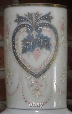 Clambroth Victorian Bohemian Glass Vase w handpainted decoration ca 1890 14 Clambroth Victorian Bohemian Glass Vase w handpainted decoration ca 1890 14