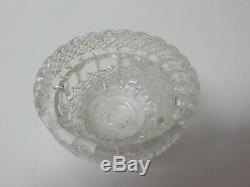 Clarke Fairy Lamp Glass Base, Satin Diamond Quilted Shade, c. 1880's