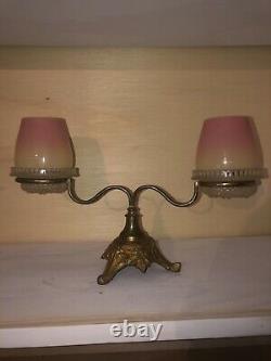 Clarkes Cricklite Two Light Fairy Lamp With Burmese Shades