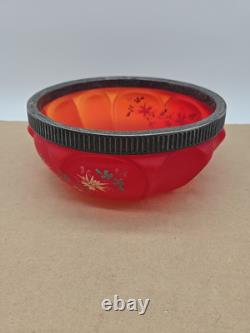 Consolidated Glass Red Hand Painted Pigeon Blood Bowl Consolidated Glass Red Hand Painted Pigeon Blood Bowl