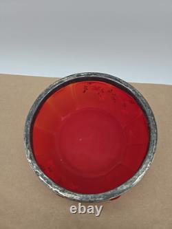 Consolidated Glass Red Hand Painted Pigeon Blood Bowl Consolidated Glass Red Hand Painted Pigeon Blood Bowl
