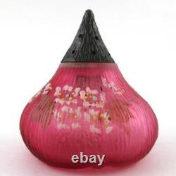 Cranberry FIG pepper Shaker antique Mt. Washington art glass c. 1890's