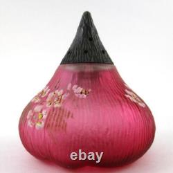 Cranberry FIG pepper Shaker antique Mt. Washington art glass c. 1890's