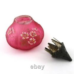 Cranberry FIG pepper Shaker antique Mt. Washington art glass c. 1890's