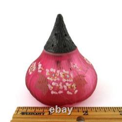 Cranberry FIG pepper Shaker antique Mt. Washington art glass c. 1890's