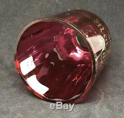 Cranberry Glass William McKinley 1893 Political Clarke's Fairy Lamp