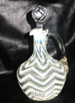 Cruet # 205 Victorian Gorgeous Hand Blown Herringbone Cruet