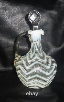 Cruet # 205 Victorian Gorgeous Hand Blown Herringbone Cruet