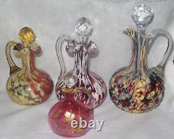 Cruet # 205 Victorian Gorgeous Hand Blown Herringbone Cruet