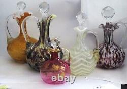 Cruet # 205 Victorian Gorgeous Hand Blown Herringbone Cruet