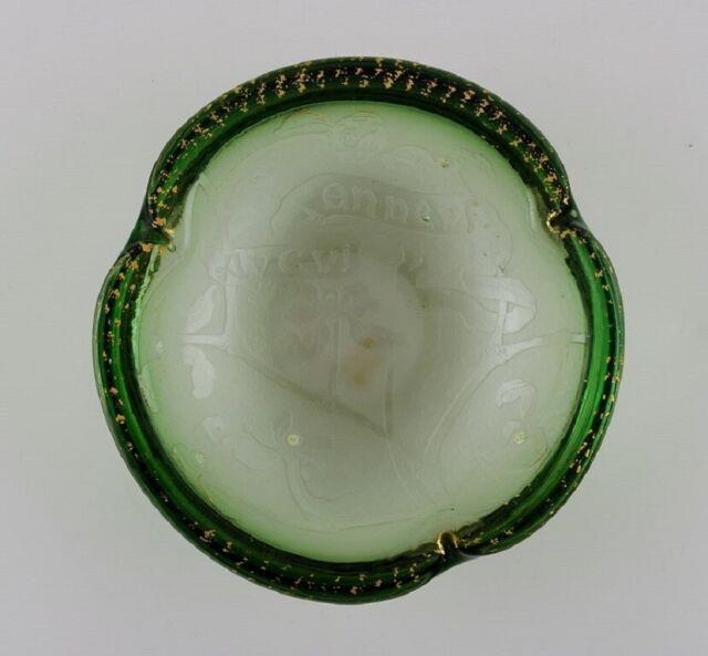 Daum Nancy, France. Art Nouveau Bowl In Green Art Glass. Ca 1900