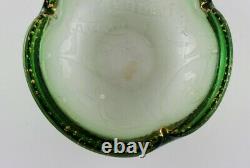 Daum Nancy, France. Art Nouveau bowl in green art glass. Ca 1900