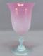 Dorflinger Rose / Pink Opalescent Opal Glass Water Goblet Circa 1915 A