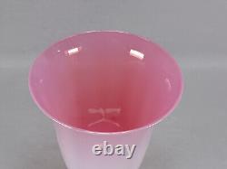 Dorflinger Rose / Pink Opalescent Opal Glass Water Goblet Circa 1915 A