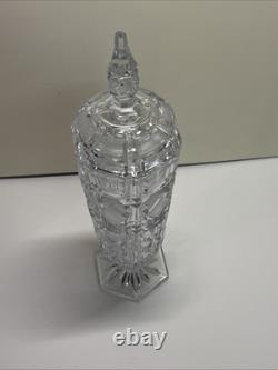 Dorflinger, USA Antique Crystal 17 Tall Lidded Bonbonniere' (Candy or Dish)