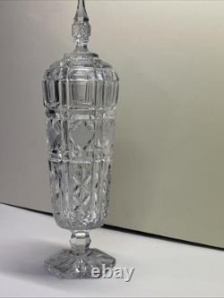 Dorflinger, USA Antique Crystal 17 Tall Lidded Bonbonniere' (Candy or Dish)