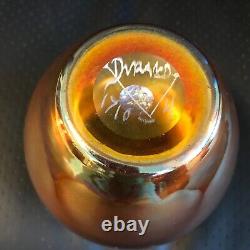 Durand Art Glass Vase in Iridescent Gold, Signed V & Durand 1710 4 BFC fc