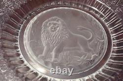 EAPG Plate frosted Lion, Give Us This Day Our Daily Bread ORIG GL-1