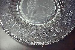 EAPG Plate frosted Lion, Give Us This Day Our Daily Bread ORIG GL-1