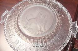 EAPG Plate frosted Lion, Give Us This Day Our Daily Bread ORIG GL-1