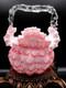 Exc 1893 Harrach Victorian Bohemian Pink Honeycomb Art Glass Basket Thorn Handle