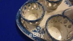Early 19th Century Wedgwood Blue Pearlware Egg Frame C1830