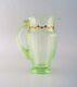 Emile Gallé (1846-1904). Early And Rare Jug In Mouth-blown Light Green Art Glass