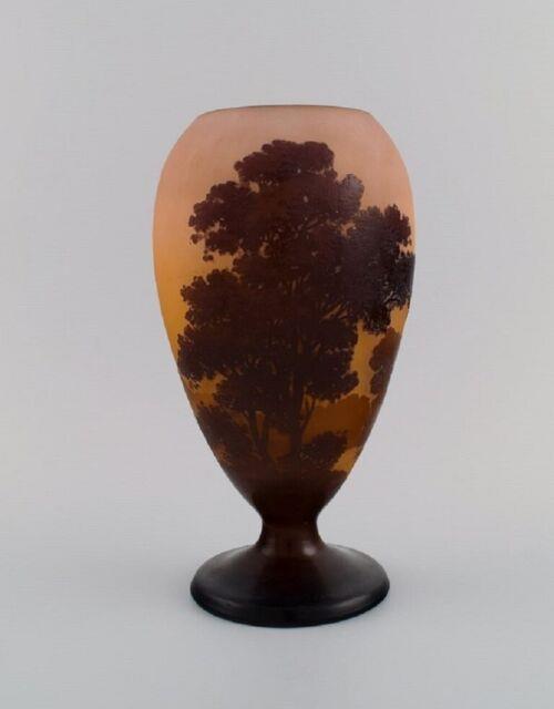 Émile Gallé (1846-1904), France. Rare Vase In Mouth Blown Art Glass