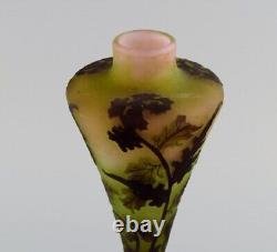 Émile Gallé (1846-1904), France. Vase in mouth-blown art glass