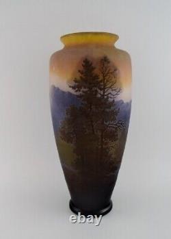Émile Gallé (1846-1904), France. Very large and rare Vosges vase