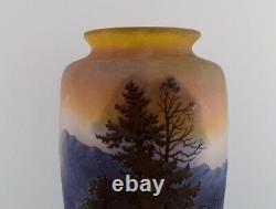 Émile Gallé (1846-1904), France. Very large and rare Vosges vase