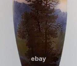 Émile Gallé (1846-1904), France. Very large and rare Vosges vase