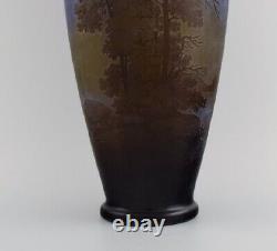 Émile Gallé (1846-1904), France. Very large and rare Vosges vase