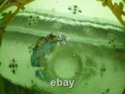 Enamel glass vase-ANTON AMBROS EGERMANN 1865-1880. Marked genuine, very rare