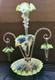 Exquisite Antique Victorian Opalescent White & Green 8 Pcs Art Glass Epergne Exc