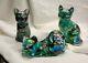 Fenton Cat Lot Of 3 Cats Extremely Rare Limited Addition All Are Of 1271 Of 1950