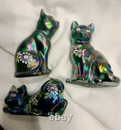 FENTON CAT LOT OF 3 CATS EXTREMELY RARE LIMITED ADDITION ALL ARE of 1271 OF 1950
